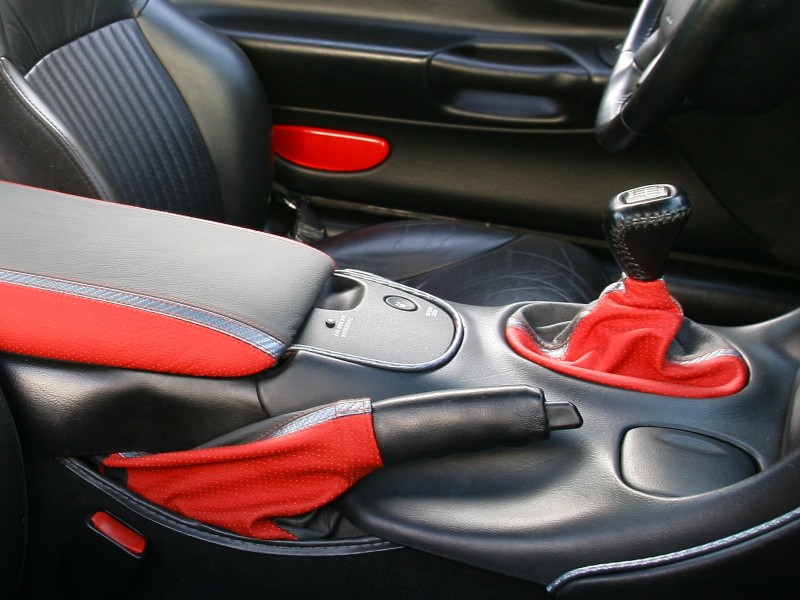 Autoguru Manual Shift Boot Synthetic Leather Black Red Stitch Made for Nissan 370Z 08-18 