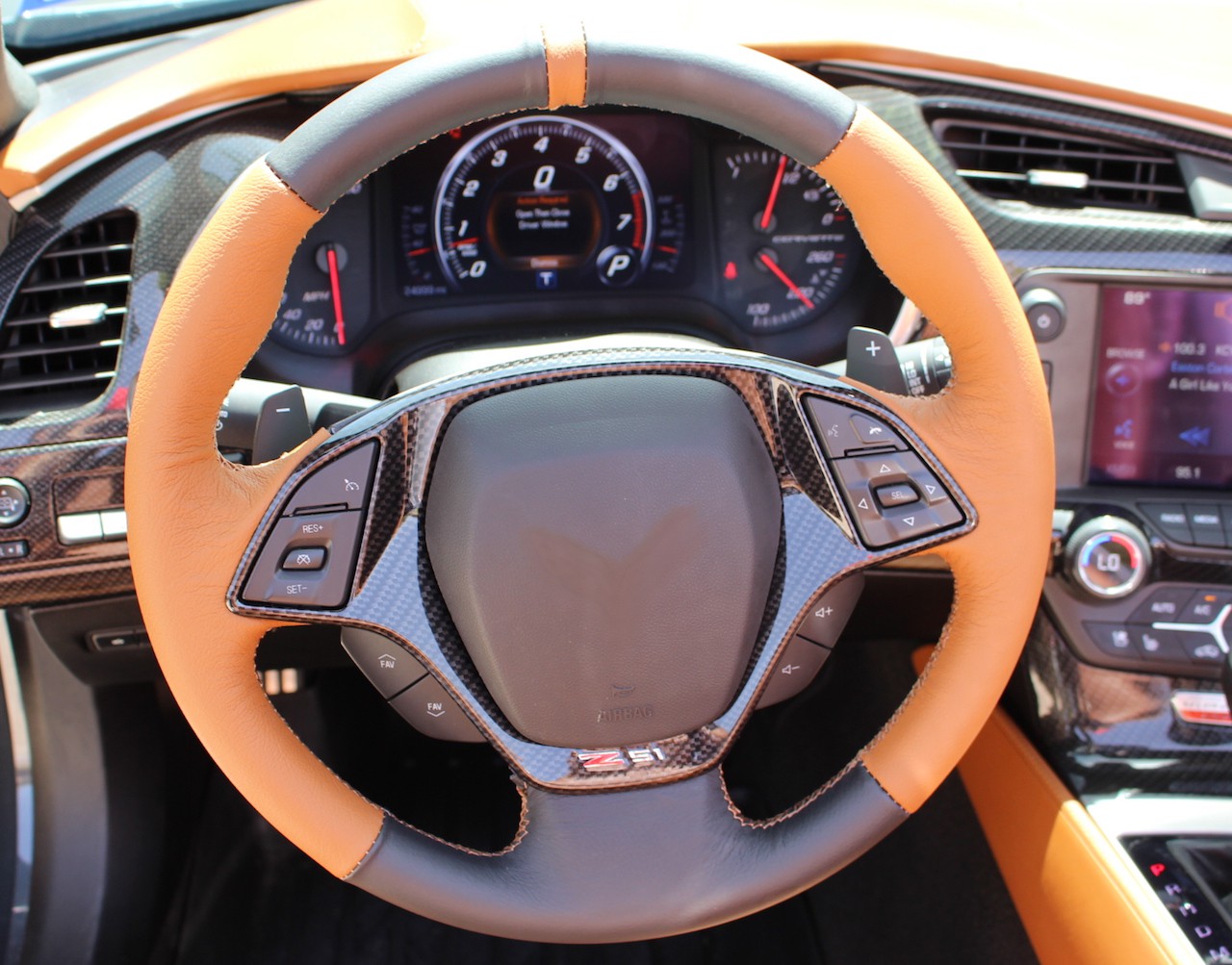 Two-tone custom steering wheel cover