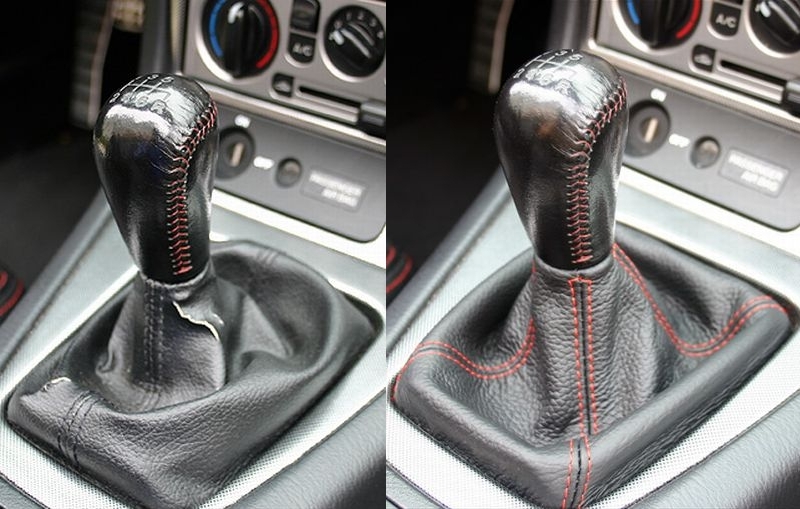 Genuine italian leather shift and brake boots for Mazda's! Mazda3 Forums