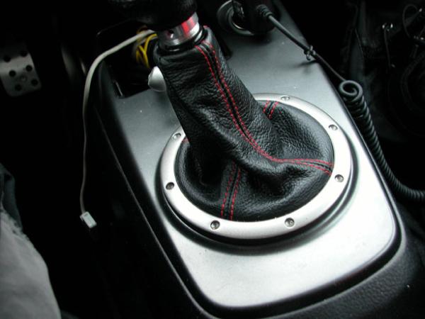 RedlineGoods Shift Boot Compatible with Dodge Stealth 1990-97 Black Leather-Black Thread