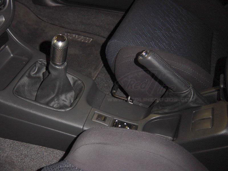 RedlineGoods ebrake Boot Compatible with Subaru Impreza 2005-07 Black Leather-Black Thread 
