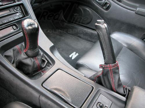 RedlineGoods ebrake Boot Compatible with Nissan 240SX 1995-1999 Black/Silver 