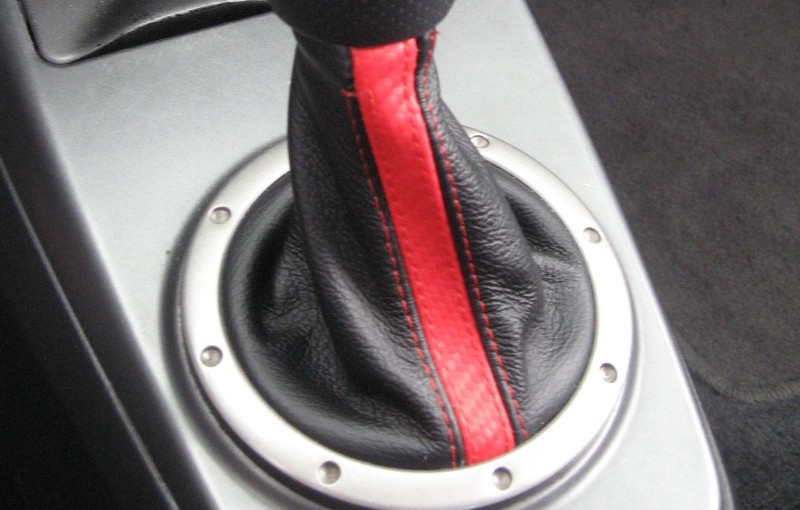 Black Leather Shift Knob W/ Yellow Stitch For Mitsubishi Evo 7/8/9/X & Lancer