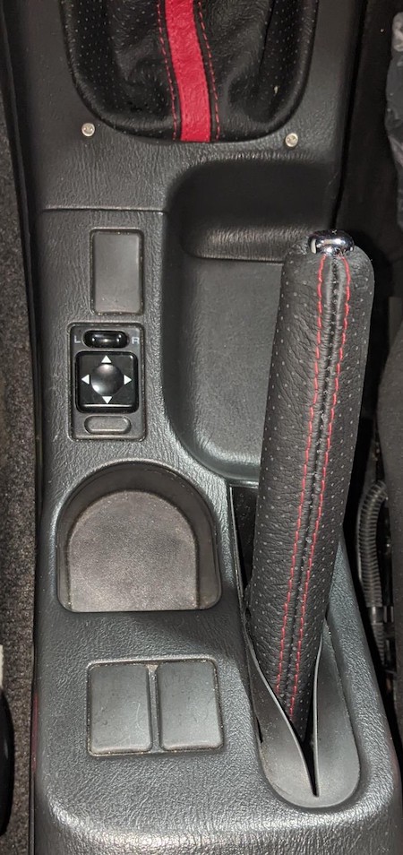 thumbnail image 2 of Red Stitched Leather Gear Boot & E-Brake Gaiter Set For Subaru Impreza 3 2007-08 WRX 2 of 6