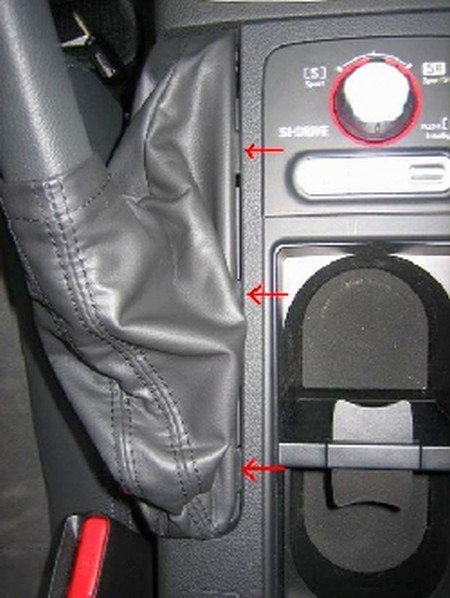 5-SPD RedlineGoods Shift Boot Sierra Leather-Black Thread Compatible with Subaru Impreza 2011-16 