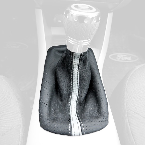 RedlineGoods Shift Boot Compatible with Ford Focus Mk1 1998-2007 Black/Silver 