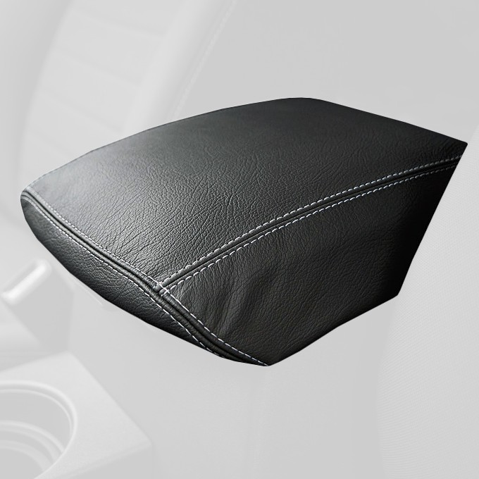 Black/Silver RedlineGoods armrest Cover Compatible with Nissan Frontier 2005-2021 