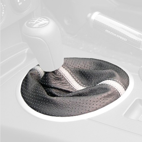 RedlineGoods Shift Boot Compatible with Mazda Miata NB 1998-2005 Black/Silver 