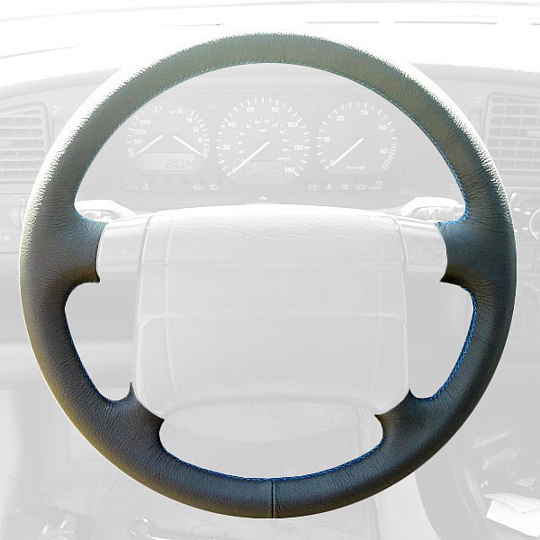 Refurbished Leather Steering Wheel For VW Passat B5 - Black, With Horn Control - VAG 1J0419091AA