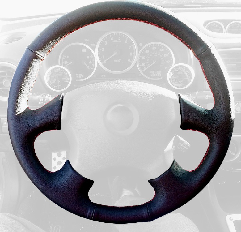 2001-04 Subaru Impreza steering wheel cover - 4-spoke Momo
