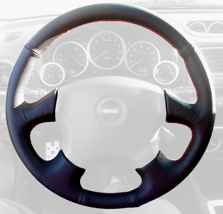 2000-04 Subaru Legacy steering wheel cover - 4-spoke Momo