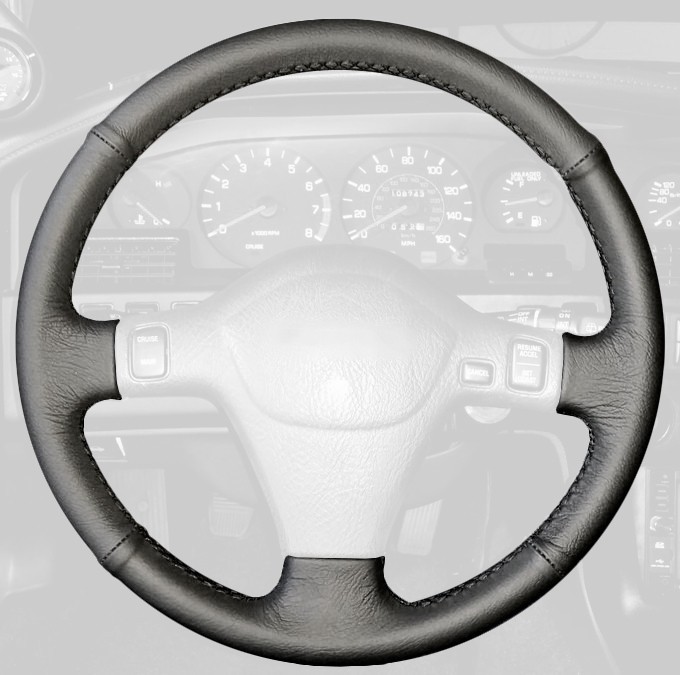 1986-92 Toyota Supra steering wheel cover - 3-spoke version 1